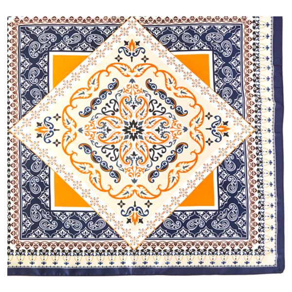 PAISLEY􏰀 ARABESQUE ORIENTAL BANDANA SQUARE NECK SCARF