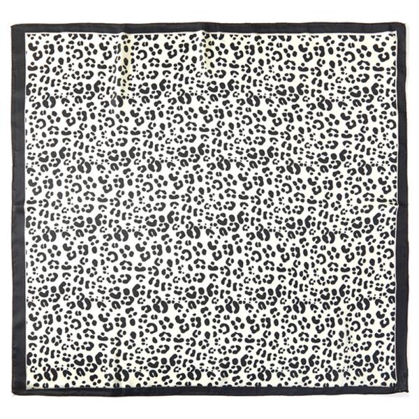 FLOWER SILKY BANDANA SQUARE NECK SCARF