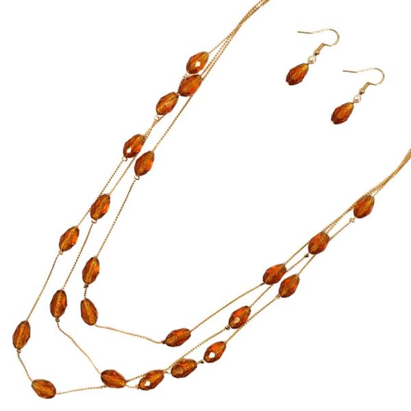 BEADED STATION LAYERED NECKLACE