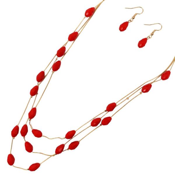 BEADED STATION LAYERED NECKLACE