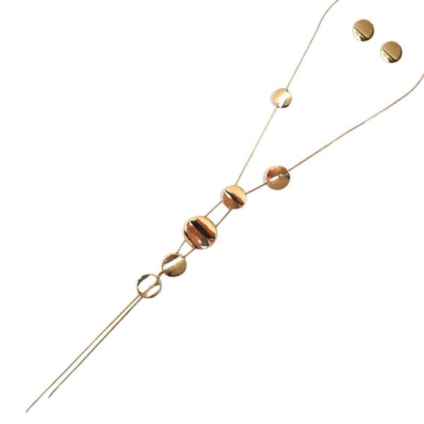 ROUND BEAD Y SHAPE NECKLACE