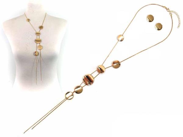 ROUND BEAD Y SHAPE NECKLACE