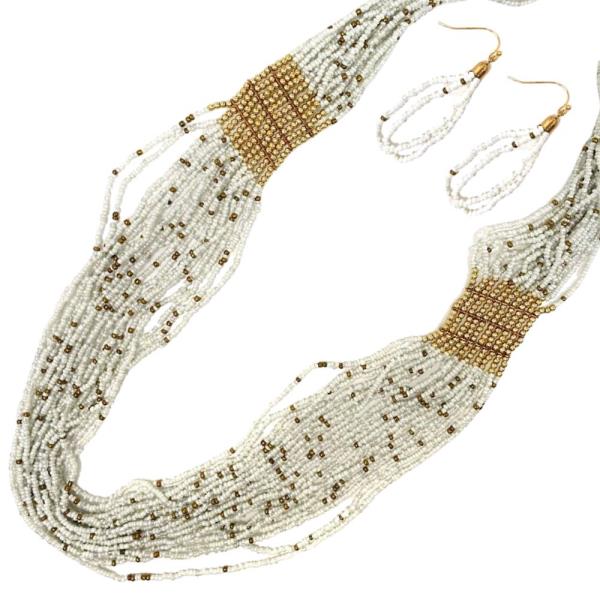 SEED BEAD LAYERED NECKLACE