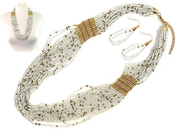 SEED BEAD LAYERED NECKLACE