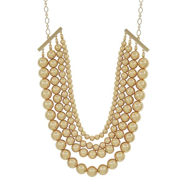 4 LAYERED CCB STATION SHORT NECKLACE
