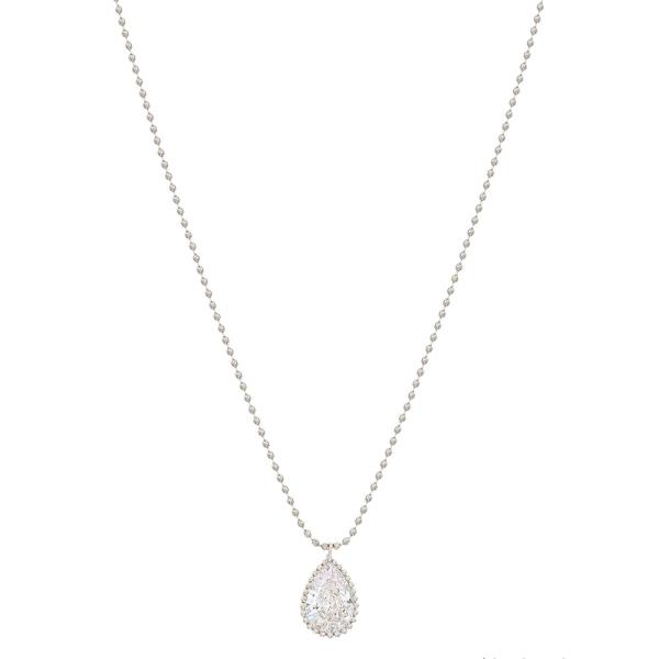 TEARDROP CUBIC DOT CHAIN SHORT NECKLACE