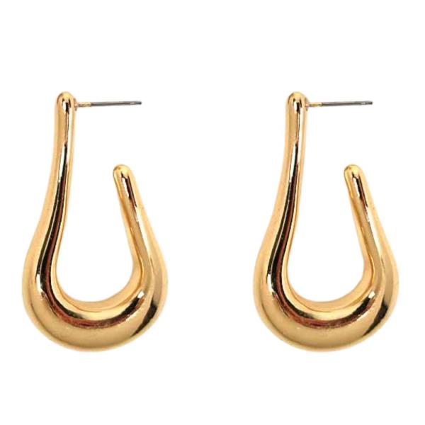 OPEN TEARDROP METAL EARRING
