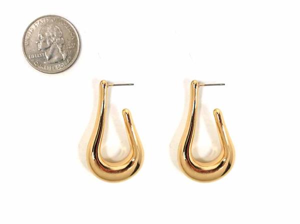 OPEN TEARDROP METAL EARRING