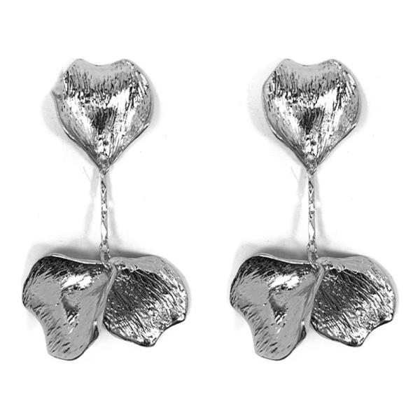 METAL PETAL DANGLE EARRING