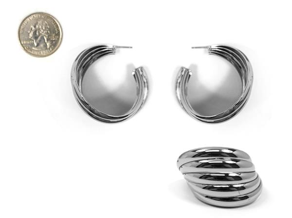 MULTI OPEN HOOP METAL EARRING