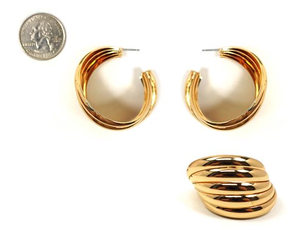 MULTI OPEN HOOP METAL EARRING