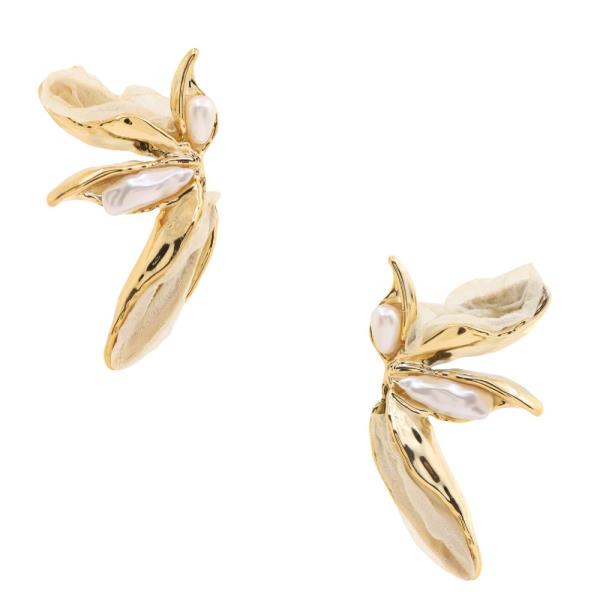 FLOWER PEARL BEAD EARRING