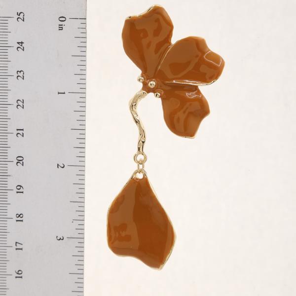 FLOWER METAL DANGLE EARRING