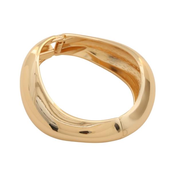 WAVY METAL BANGLE HINGED BRACELET
