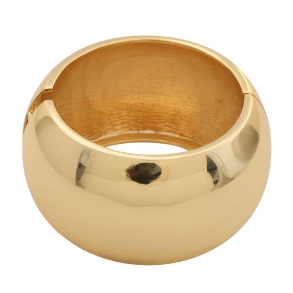 WIDE METAL BANGLE HINGED BRACELET