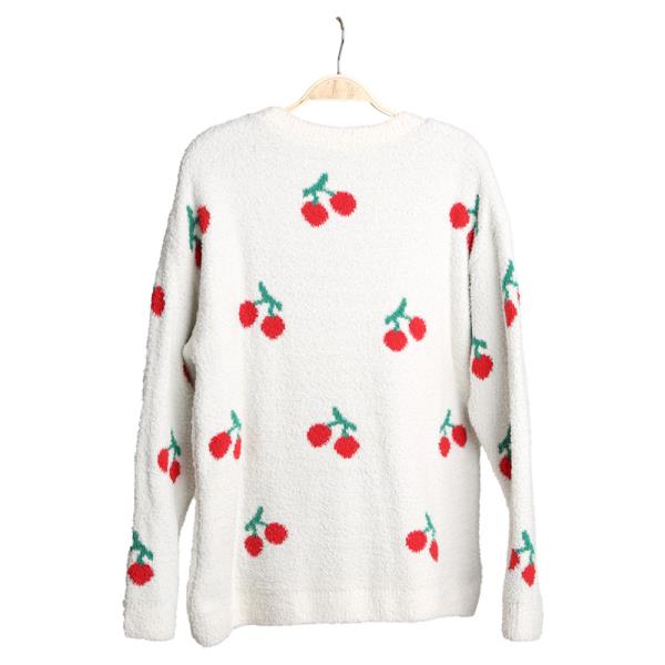 CHERRY CREW NECK SWEATER
