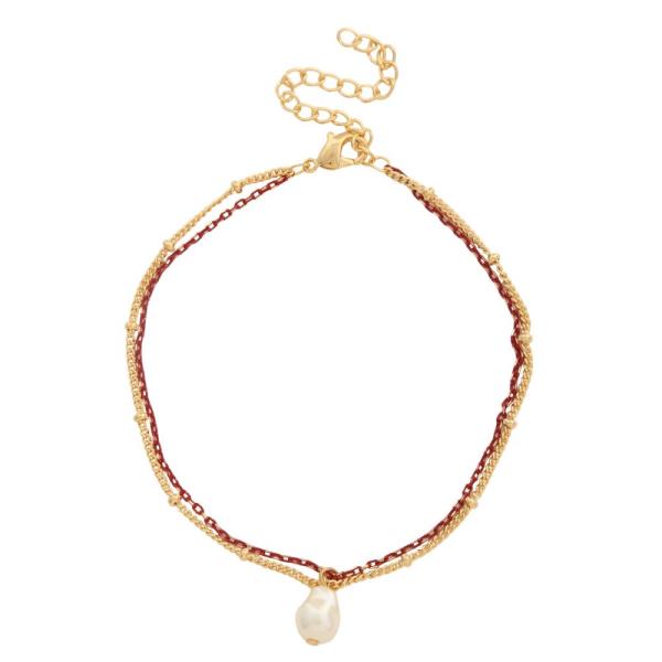 SODAJO PEARL BEAD LAYERED BRACELET