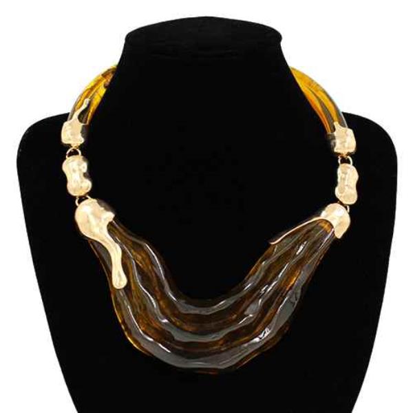 CHUNKY ACRYLIC STATEMENT NECKLACE
