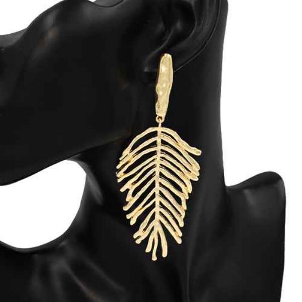 FEATHER DROP DANGLE EARRING