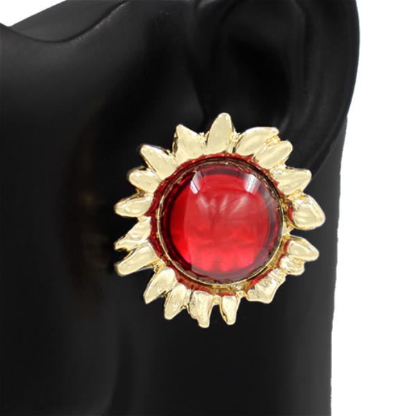 SUN BURST POST EARRING