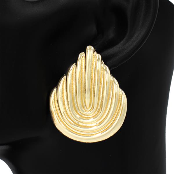 LINED METAL POST EARRING