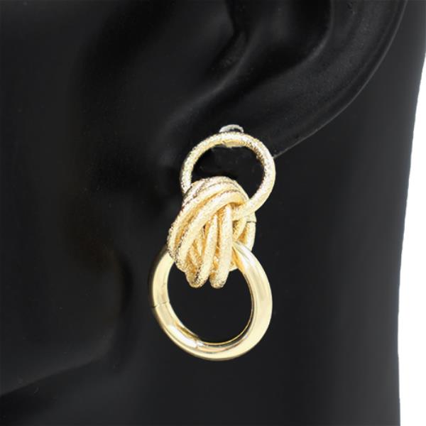 METAL KNOTTED CIRCLE EARRING