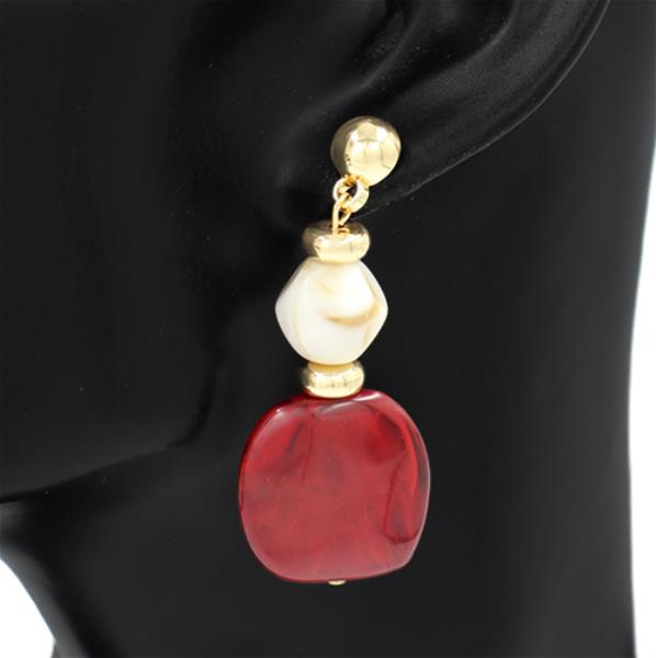 STONES DROP POST EARRINGS