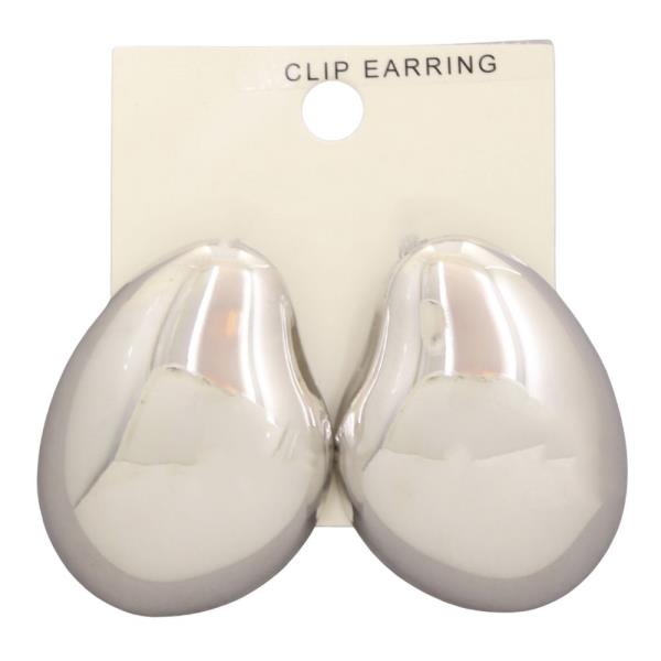 LARGE METAL CHUNKY DROP EARRING