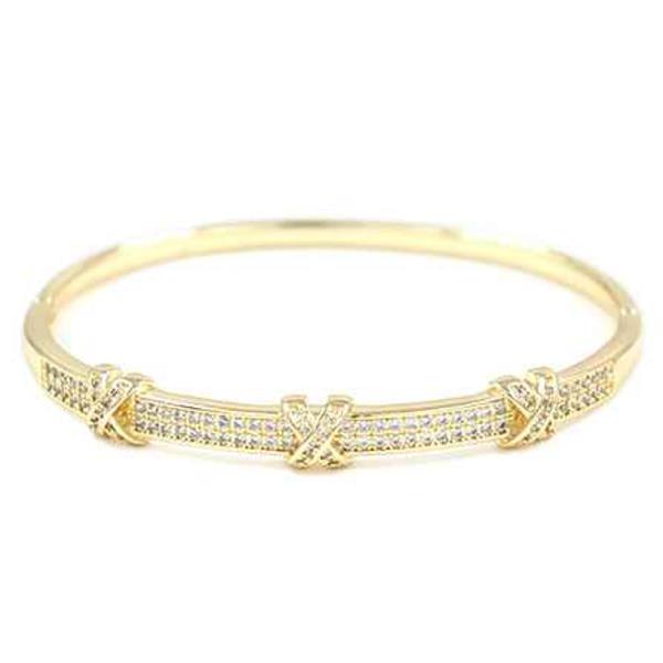 RHINESTONE BANGLE X BRACELET