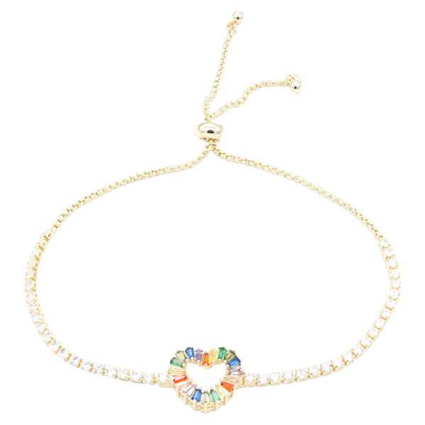 14k Gold Plated Multi Color CZ Lairat Bracelets