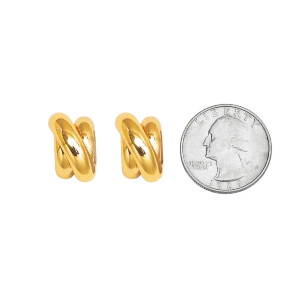 LAYERED HUGGIE EARRINGS