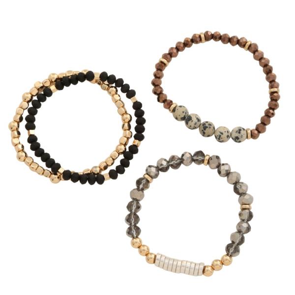 MULTI STRETCH BEADS BRACELET