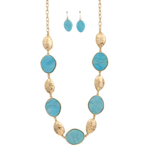 ANIMAL PRINT DISC LINK NECKLACE