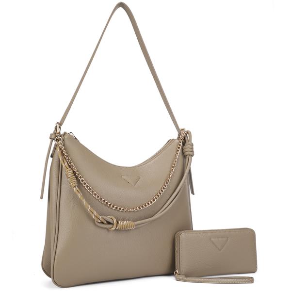 2IN1 CHIC SHOULDER HOBO BAG W WALLET SET