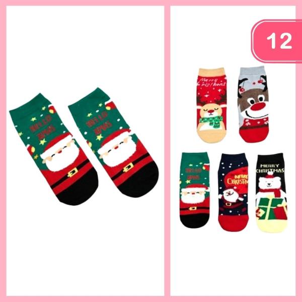 CHRISTMAS SOCKS (12 UNITS)