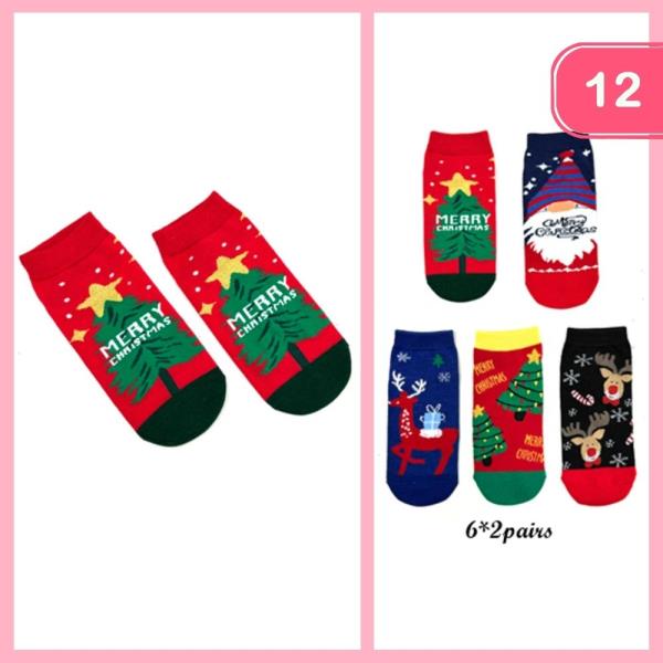 CHRISTMAS SOCKS (12 UNITS)