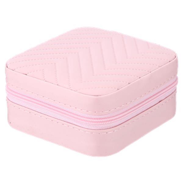 CHEVRON PORTABLE TRAVEL JEWELRY STORAGE ORGANIZER BOX