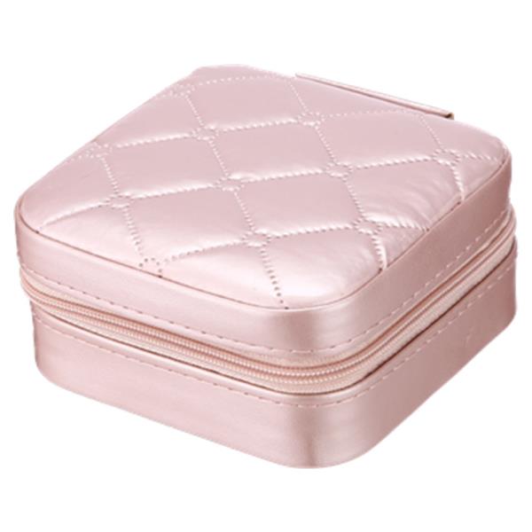 QUILTED PORTABLE TRAVEL JEWELRY STORAGE ORGANIZER BOX