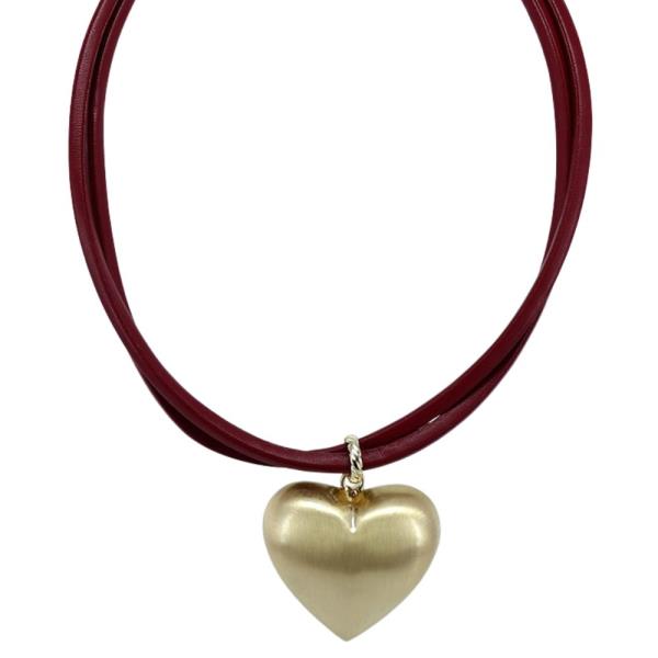 PUFFY HEART PENDANT NECKLACE