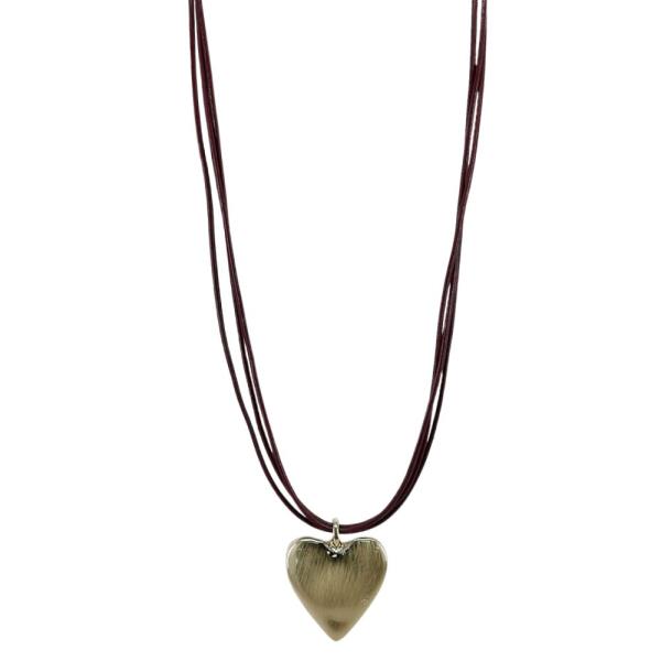 HEART PENDANT LAYERED NECKLACE