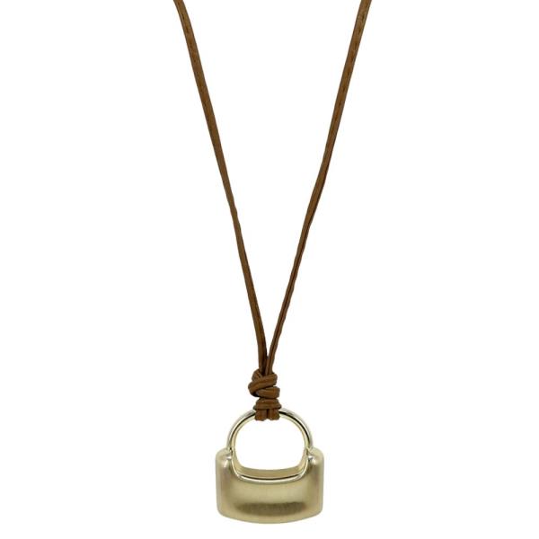 LOCK CHARM METAL NECKLACE
