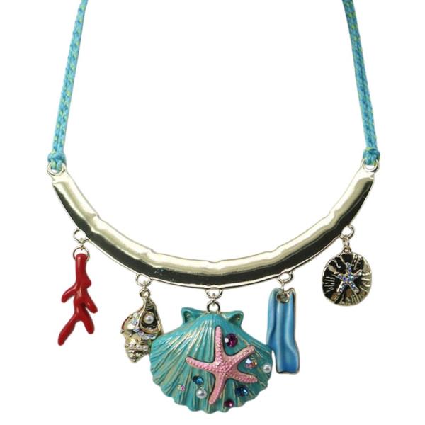 SEASHELL MULTI CHARM NECKLACE