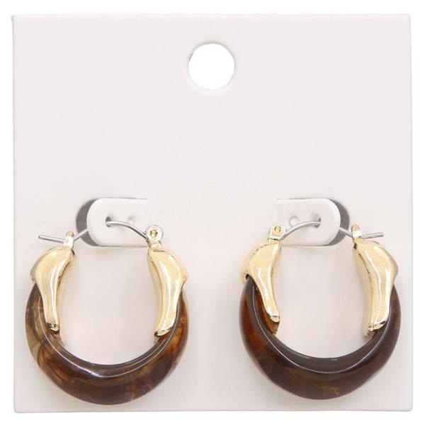 ACETATE HOOP EARRING