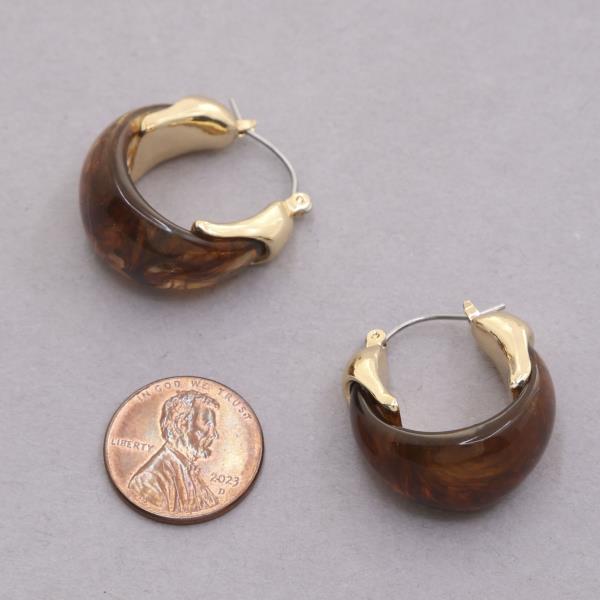 ACETATE HOOP EARRING