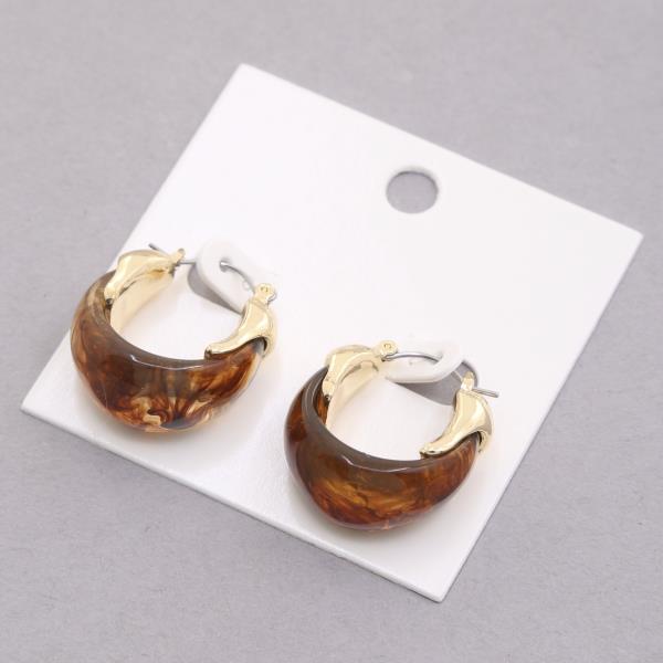ACETATE HOOP EARRING