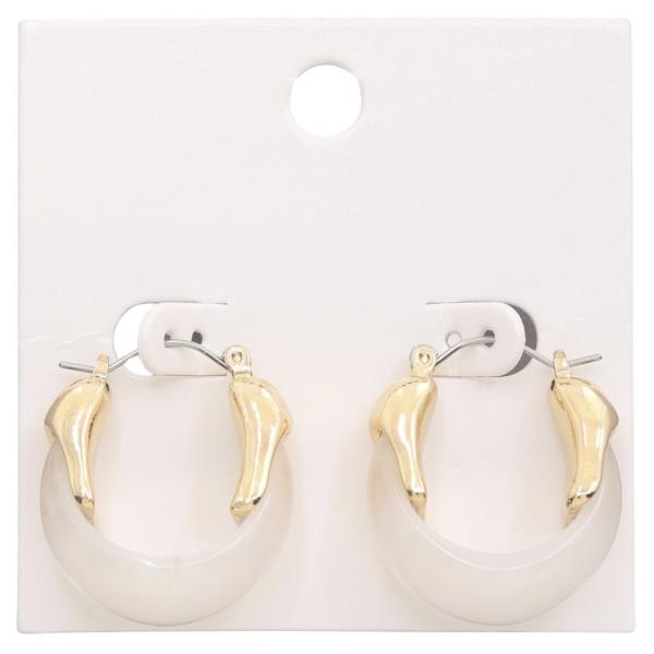 ACETATE HOOP EARRING