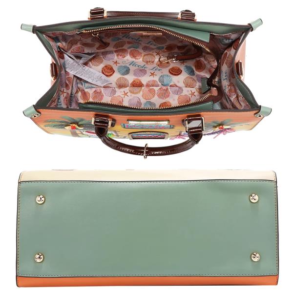 NICOLE LEE SUN AND SAND SATCHEL BAG