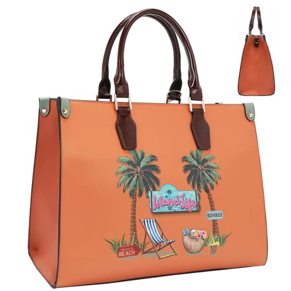 NICOLE LEE SUN AND SAND SATCHEL BAG