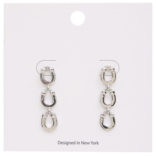 HORSESHOE DANGLE EARRING