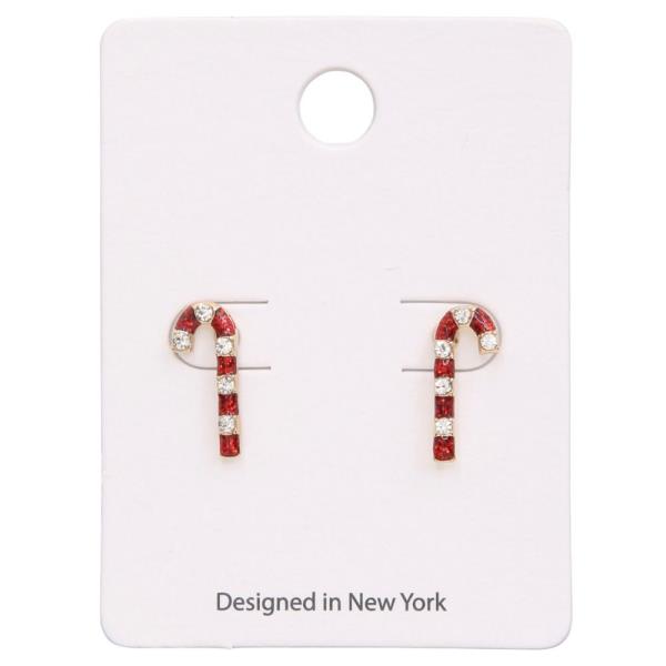 CHRISTMAS CANDY CANE EARRINGS